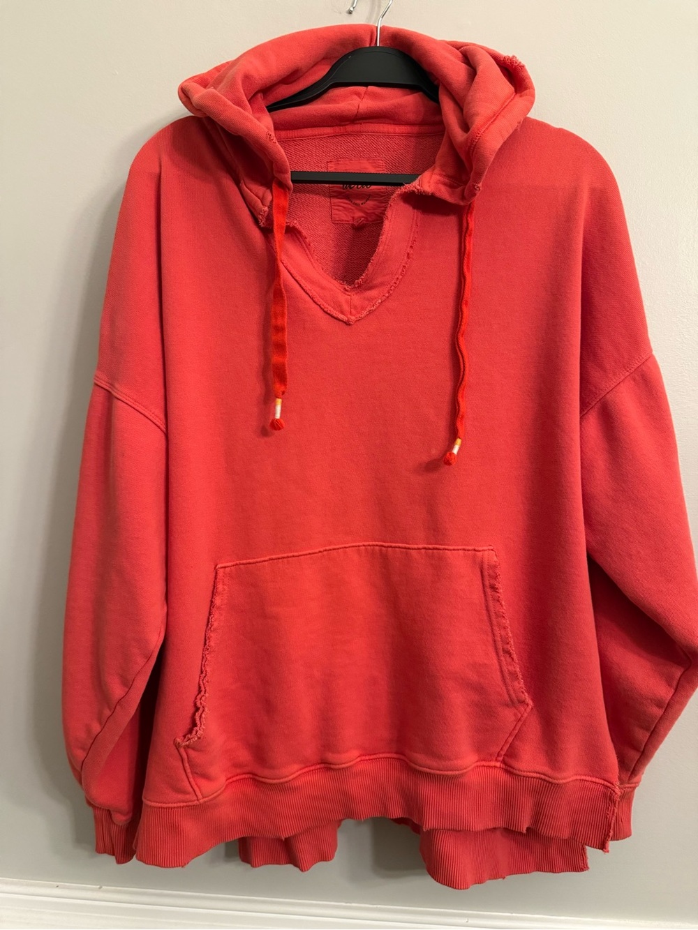 Aerie Down To Earth Henley hoodie, coral, medium, VGUC*